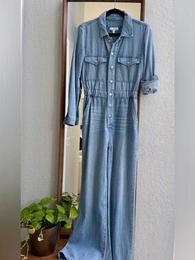NWT LOFT Light Wash Denim Jumpsuit, XS